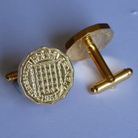 Threepence coin cufflinks available in the following years: 1953, 1954, 1955, 1956, 1957, 1958, 1959, 1960, 1961, 1962, 1963, 1964, 1965, 1966 and 1967.
