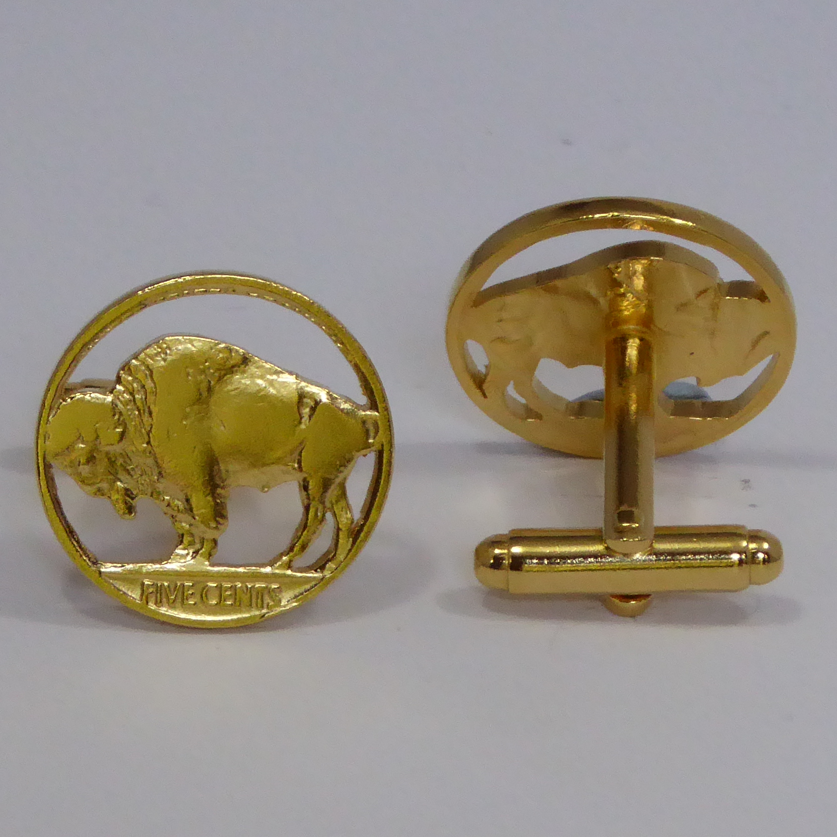 Buffalo Cufflinks, USA 5 Cents Coinwear